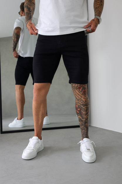 Legend London Shorts - denim SLIM DENIM SHORT - BLACK