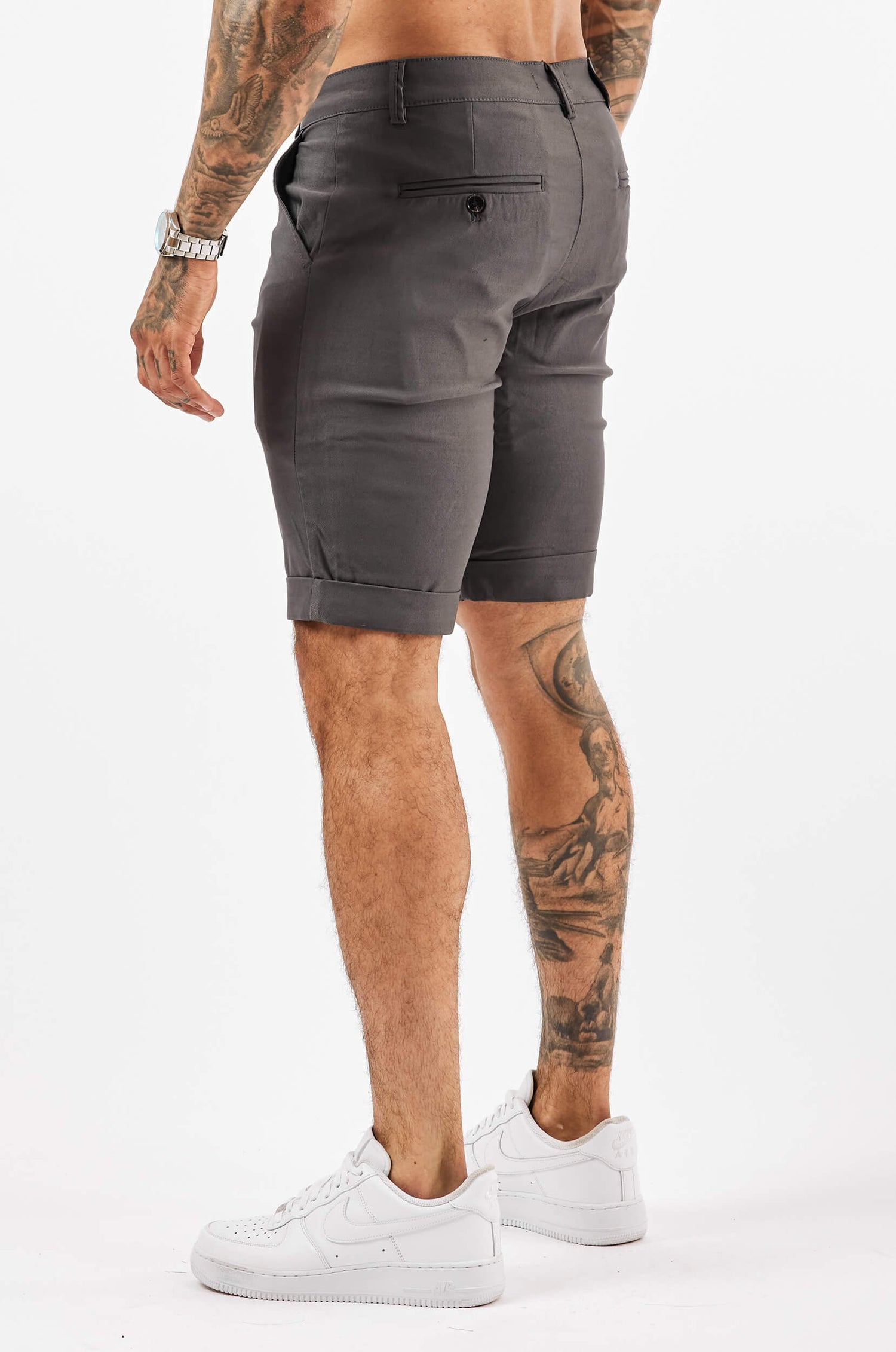 Legend London Shorts FLEX CHINO SHORT - DEEP GREY