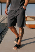 Legend London Shorts - Pleated PLEATED SHORTS - GREY