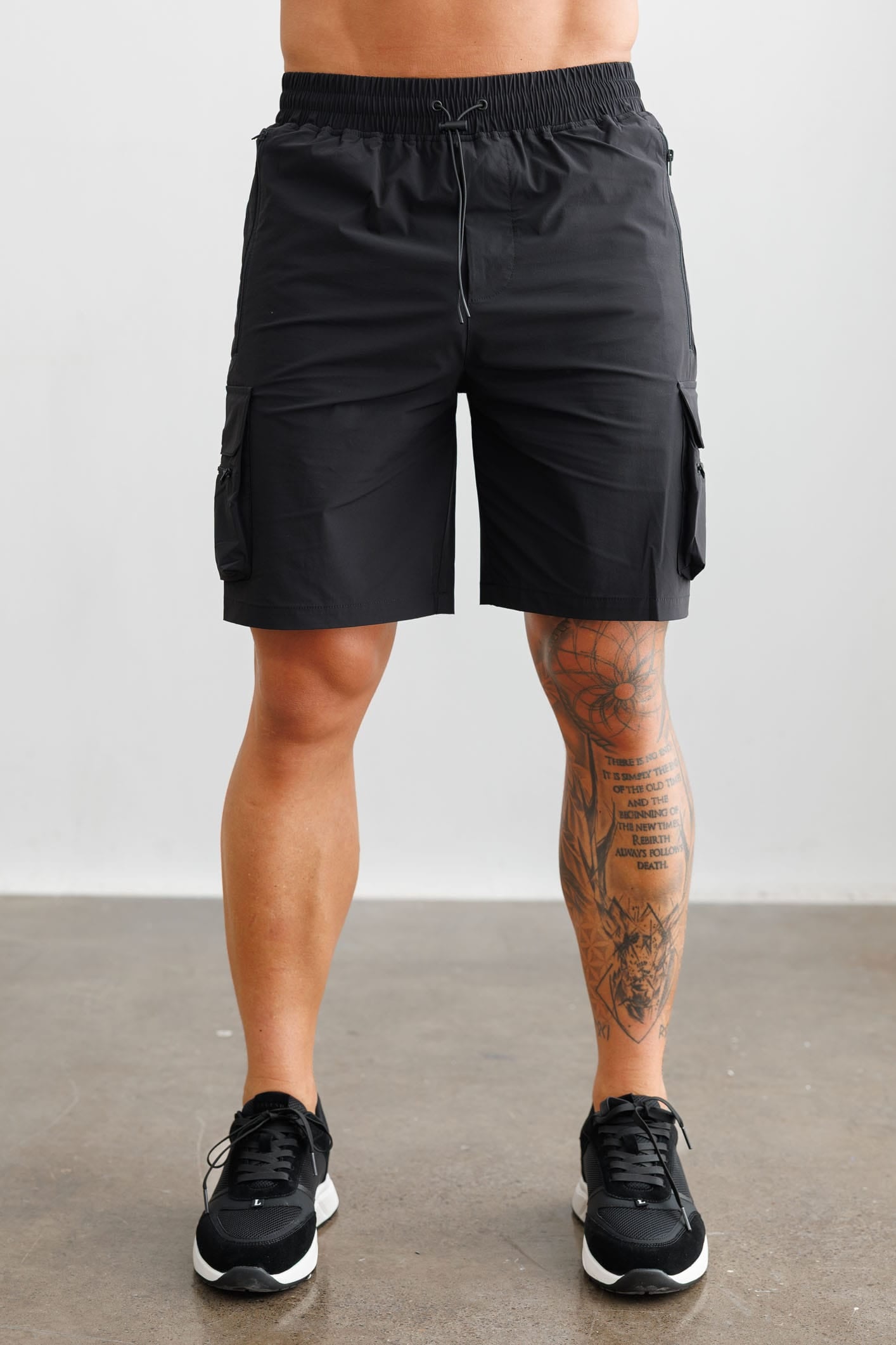 Legend London Shorts - Tech TECHNICAL CARGO SHORTS - BLACK