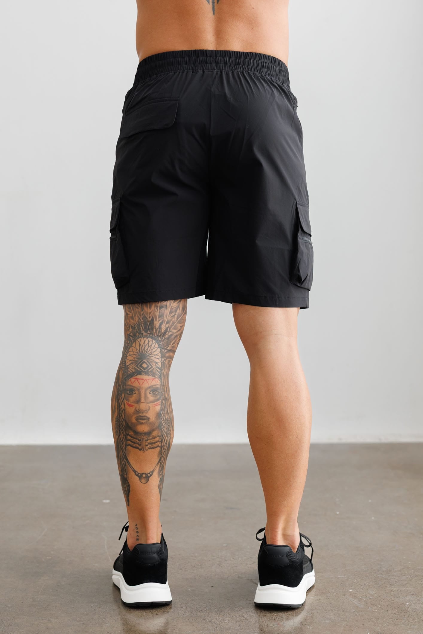 Legend London Shorts - Tech TECHNICAL CARGO SHORTS - BLACK