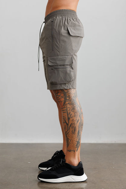 Legend London Shorts - Tech TECHNICAL CARGO SHORTS - DARK GREY