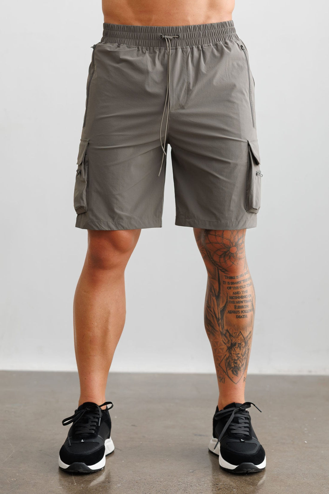 Legend London Shorts - Tech TECHNICAL CARGO SHORTS - DARK GREY