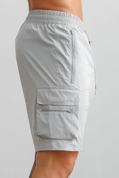 Legend London Shorts - Tech TECHNICAL CARGO SHORTS - LIGHT GREY