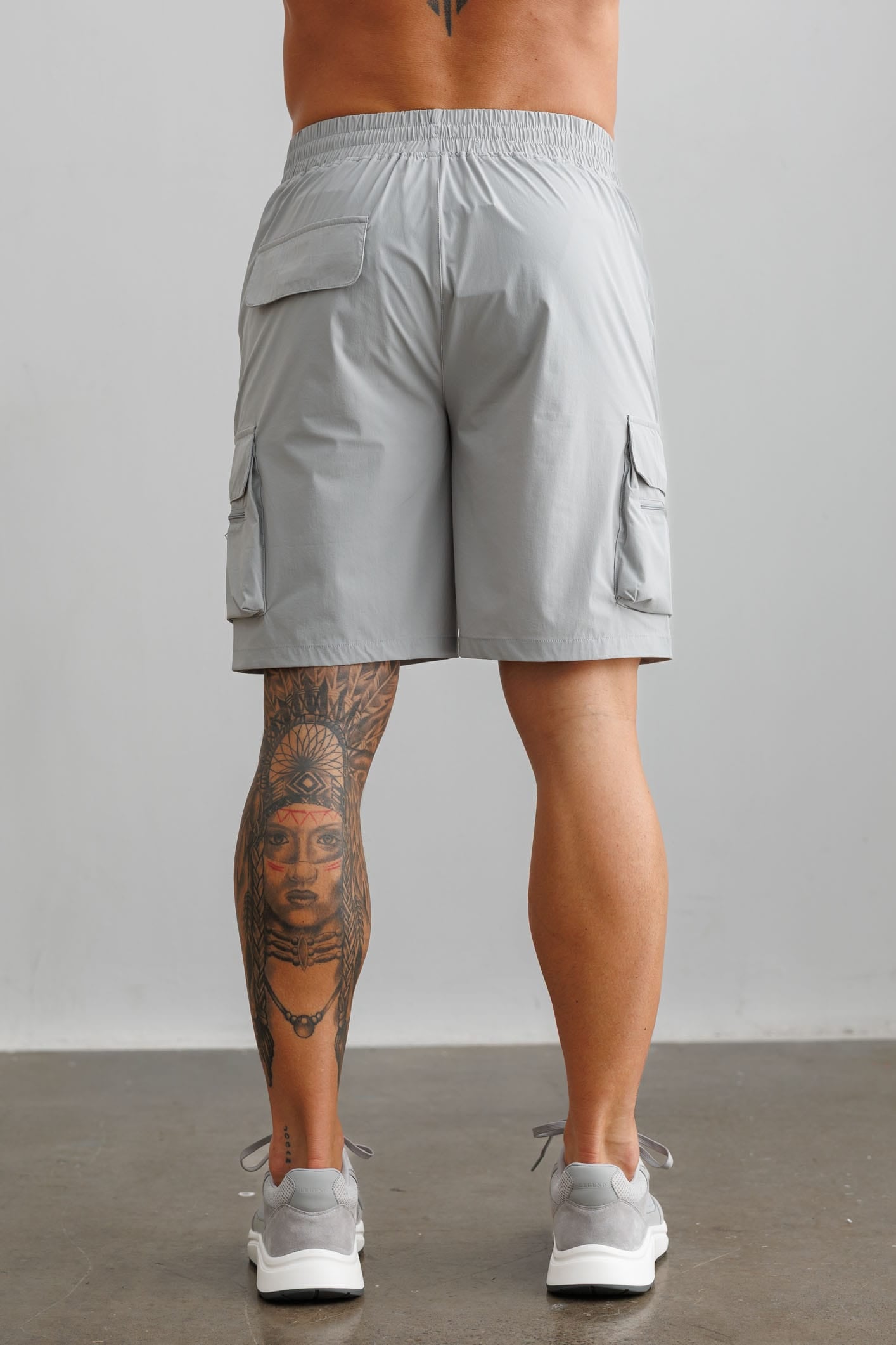 Legend London Shorts - Tech TECHNICAL CARGO SHORTS - LIGHT GREY