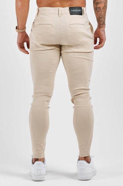 Legend London STRETCH COMFORT TROUSER - STONE