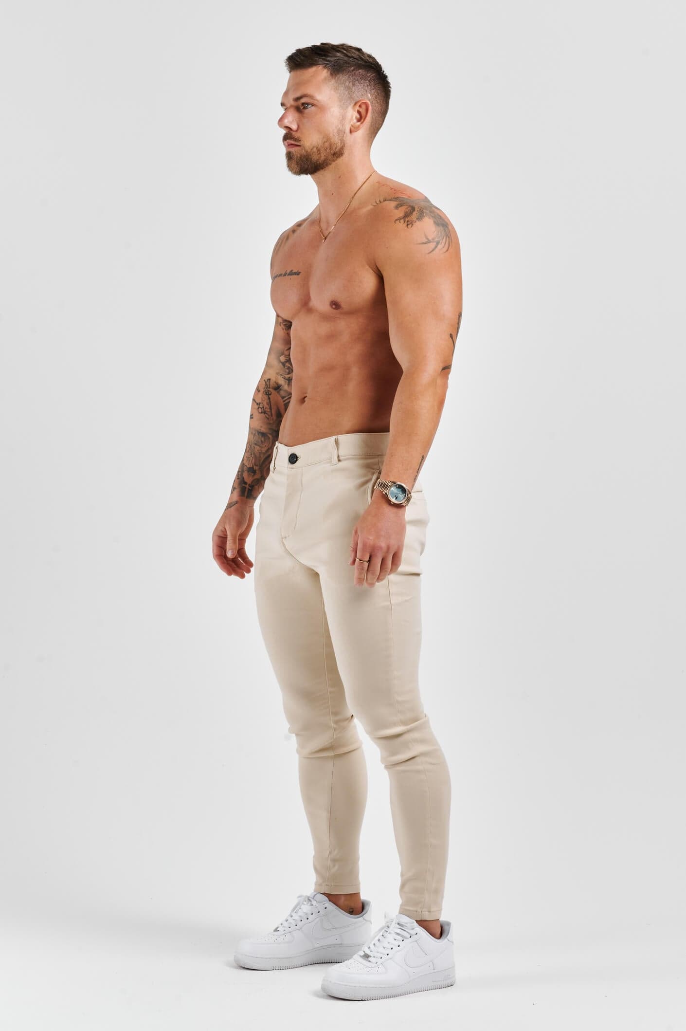 Legend London STRETCH COMFORT TROUSER - STONE