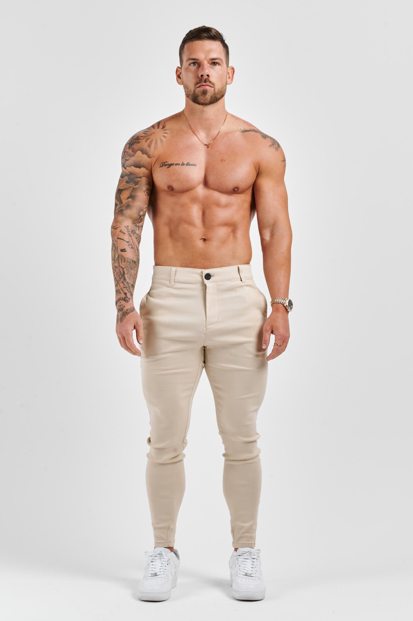 Legend London STRETCH COMFORT TROUSER - STONE