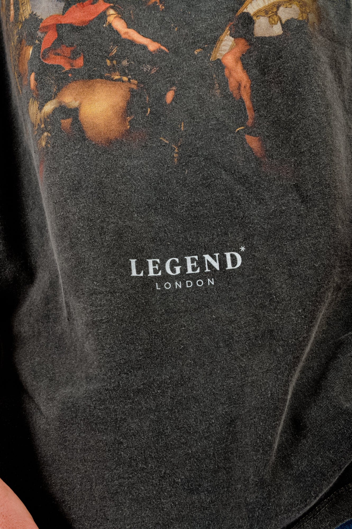 Legend London T-SHIRT ADMIRED PRINT T-SHIRT - WASHED GREY