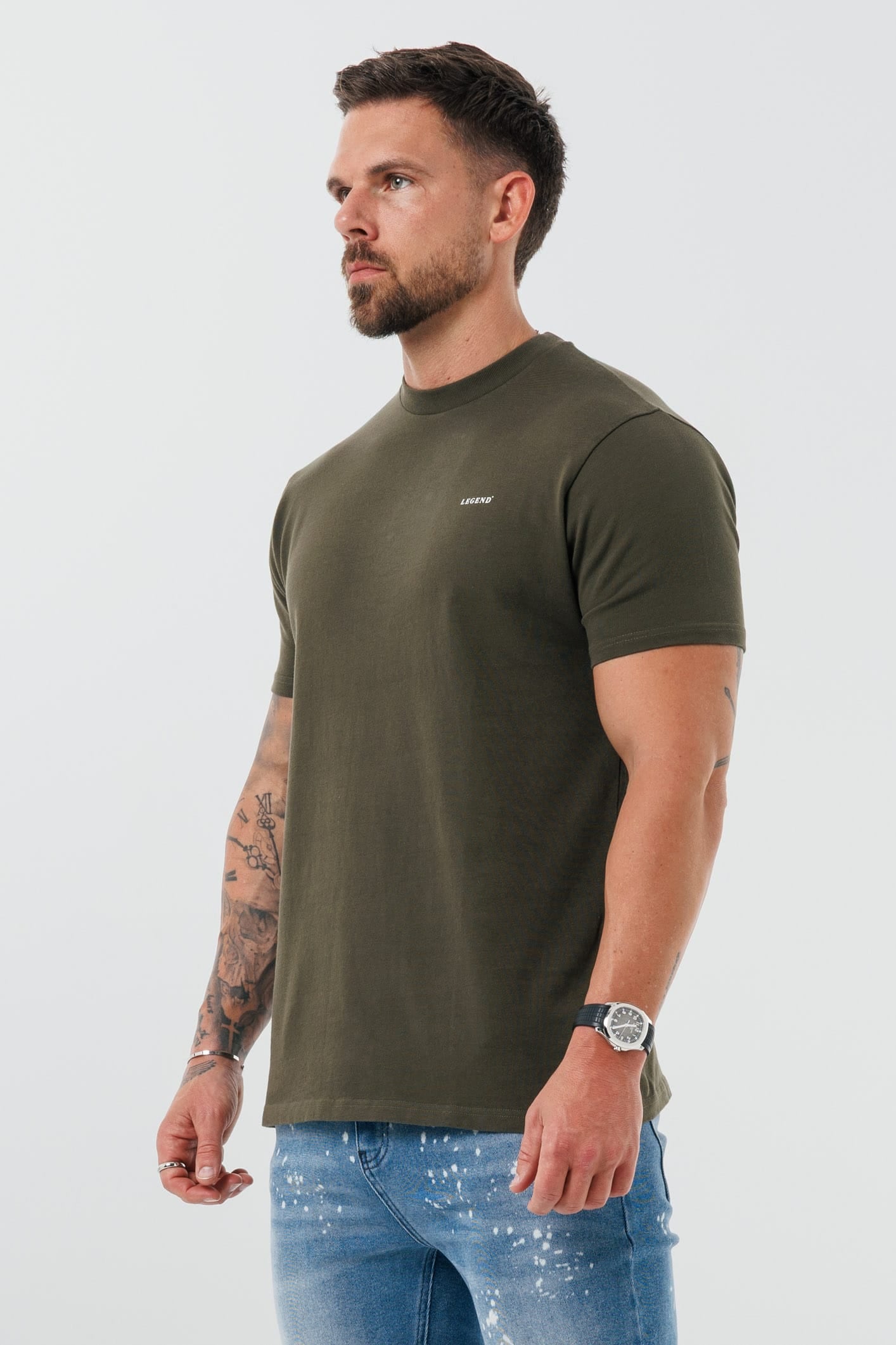 Legend London T-SHIRT - BASICS PREMIUM BASICS T-SHIRT - ARMY GREEN