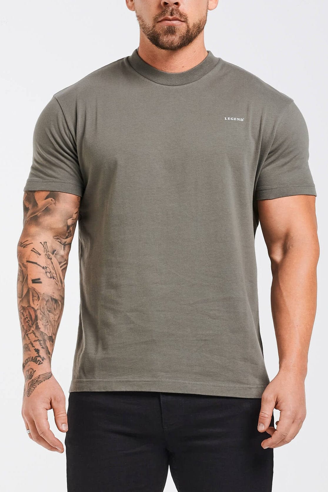 Legend London T-SHIRT - BASICS PREMIUM BASICS T-SHIRT - CHARCOAL GREY