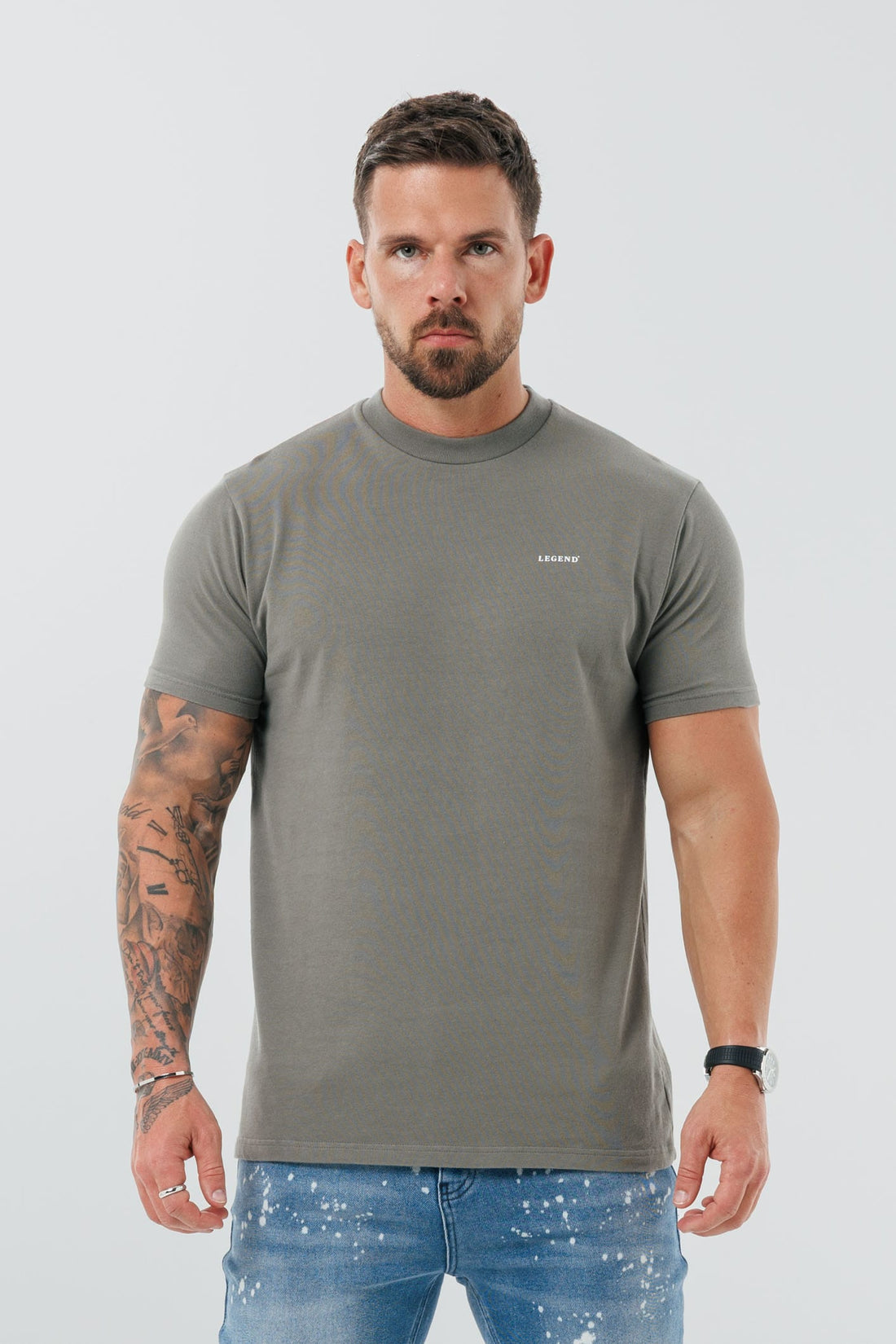 Legend London T-SHIRT - BASICS PREMIUM BASICS T-SHIRT - CHARCOAL GREY