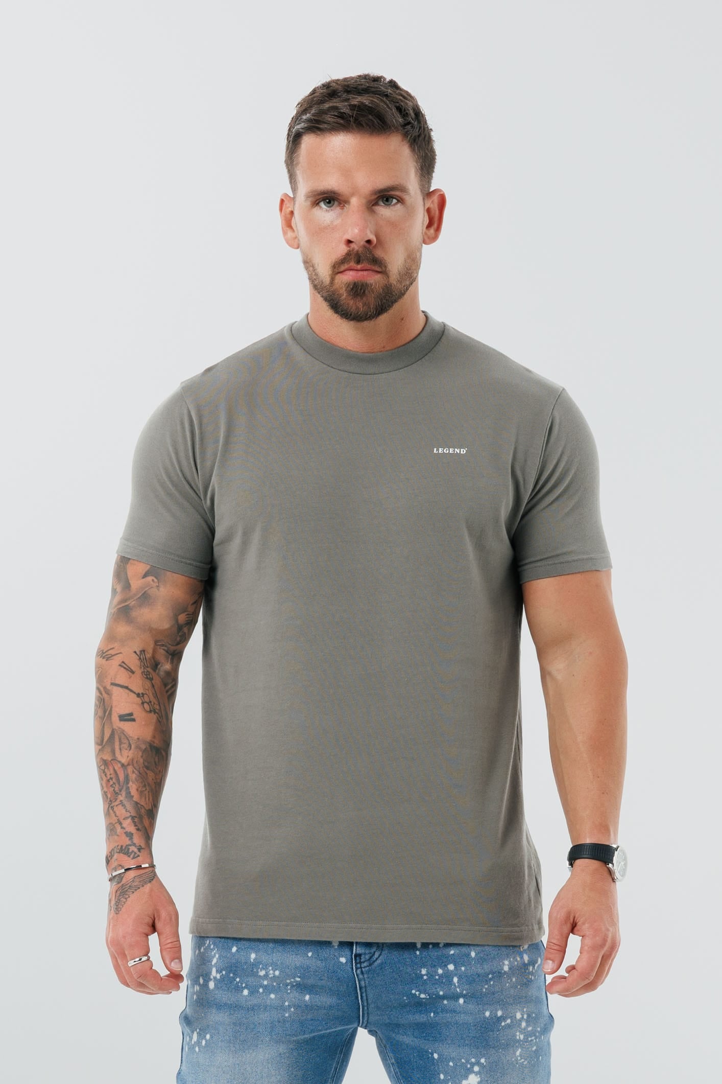 Legend London T-SHIRT - BASICS PREMIUM BASICS T-SHIRT - CHARCOAL GREY