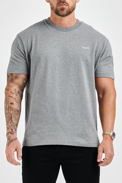 CAMISETA BÁSICA PREMIUM - GRIS OSCURO JASPEADO