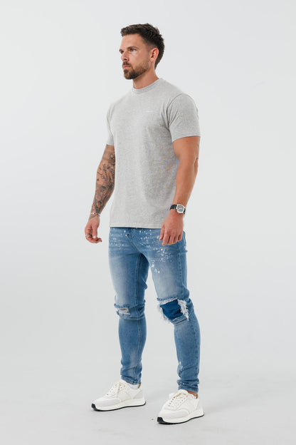 Legend London T-SHIRT - BASICS PREMIUM BASICS T-SHIRT - GREY MARL