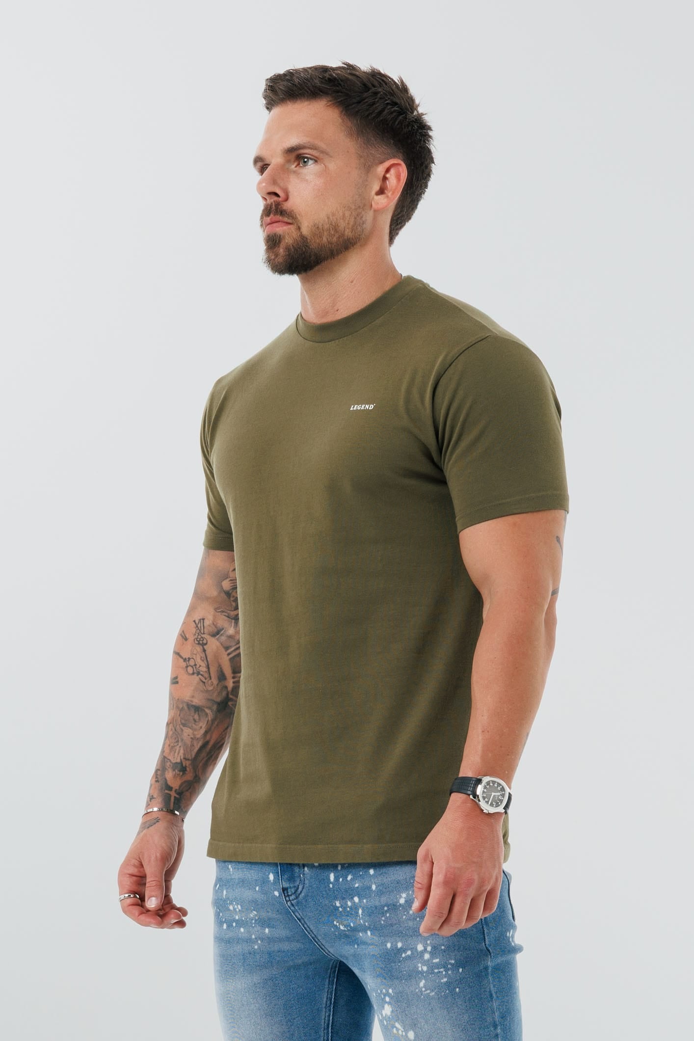 Legend London T-SHIRT - BASICS PREMIUM BASICS T-SHIRT - OLIVE