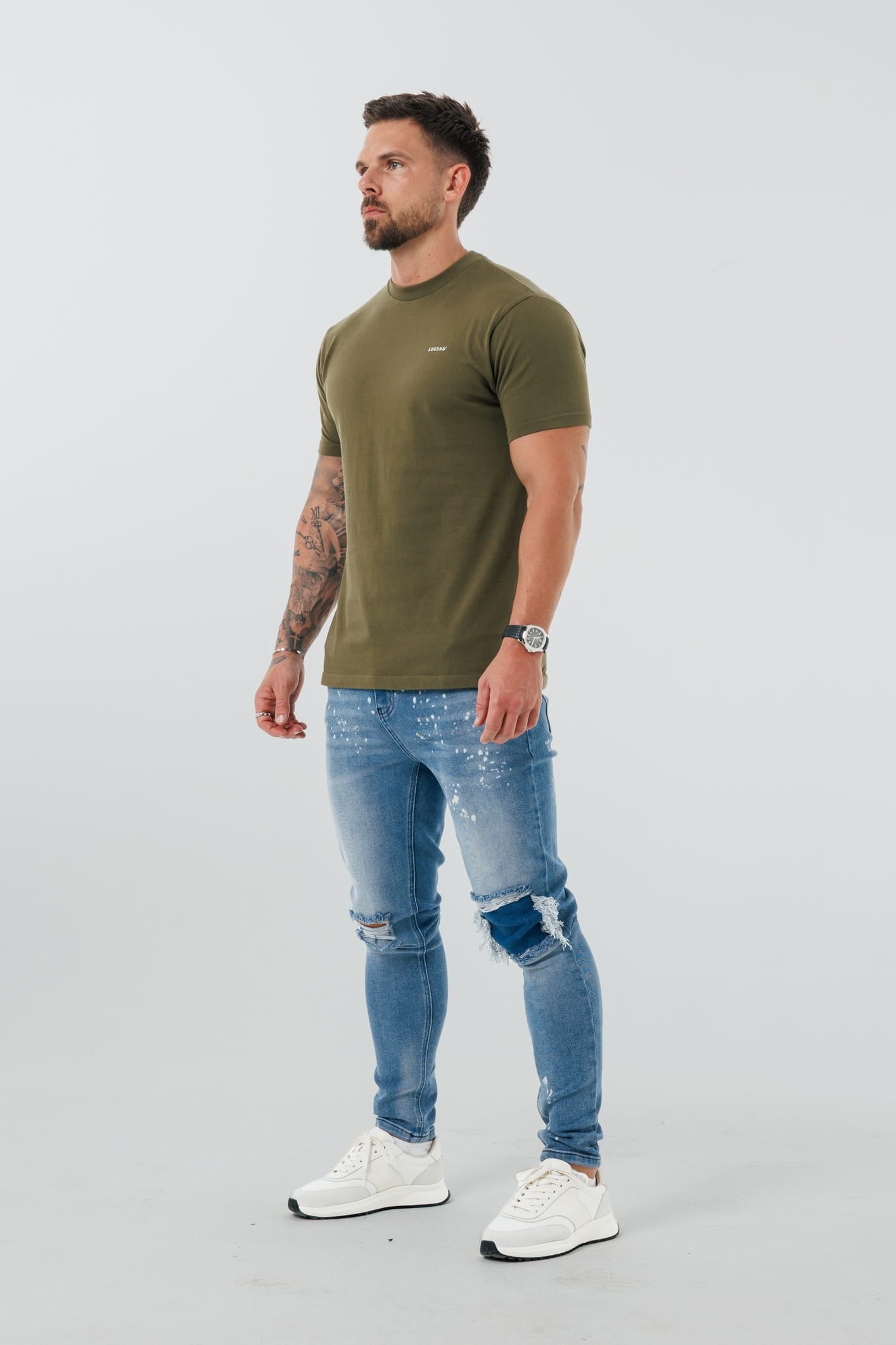 Legend London T-SHIRT - BASICS PREMIUM BASICS T-SHIRT - OLIVE