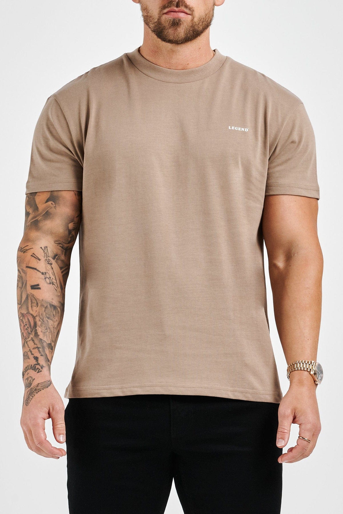 PREMIUM BASICS T-SHIRT - TAUPE – Legend London