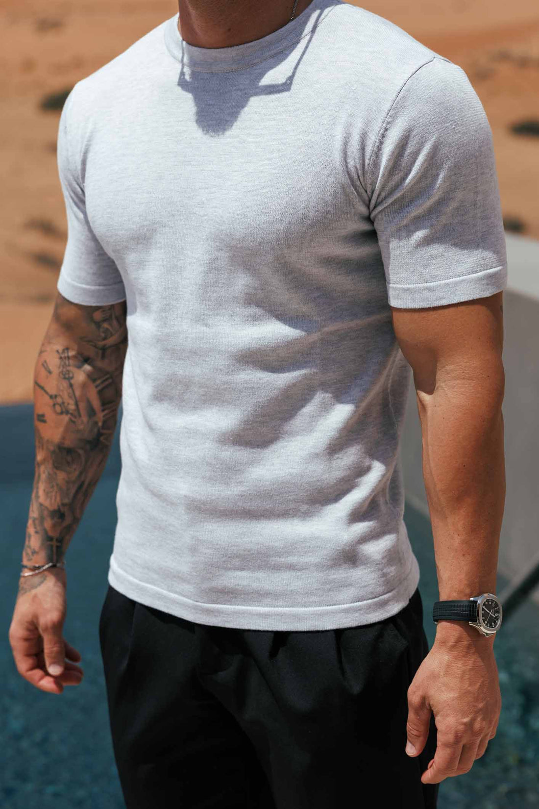 Legend London T-SHIRT KNIT T-SHIRT - GREY