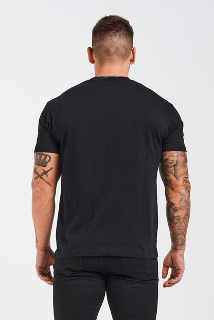 Legend London T-SHIRT LEGEND* BASICS MUSCLE FIT T-SHIRT - BLACK