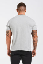 Legend London T-SHIRT LEGEND* BASICS MUSCLE FIT T-SHIRT - GREY MARL