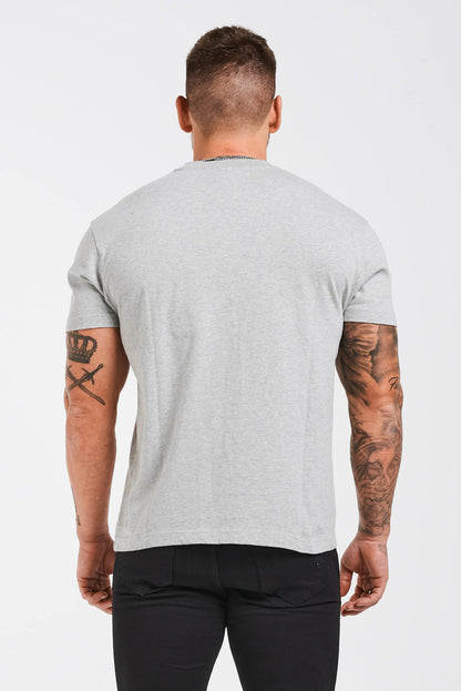 Legend London T-SHIRT LEGEND* BASICS MUSCLE FIT T-SHIRT - GREY MARL