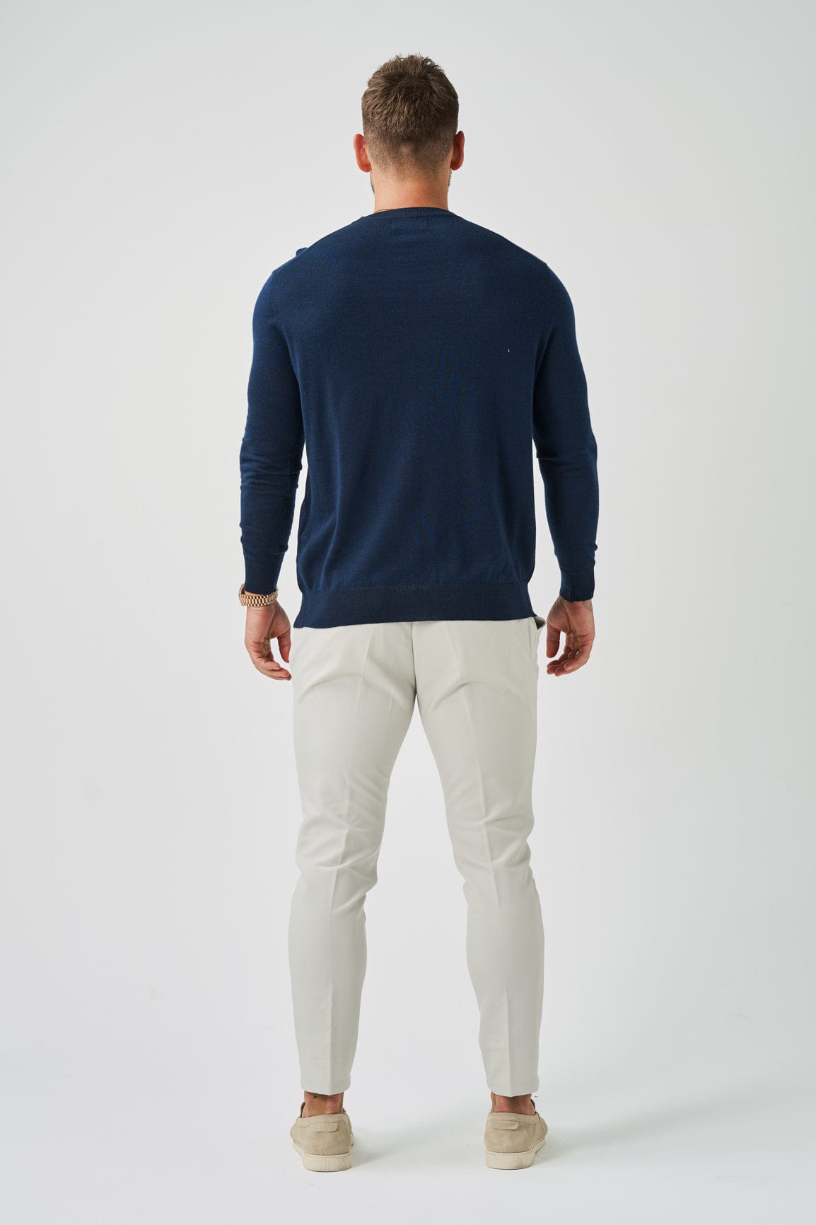 Legend London T-SHIRT LONG SLEEVE KNIT - NAVY