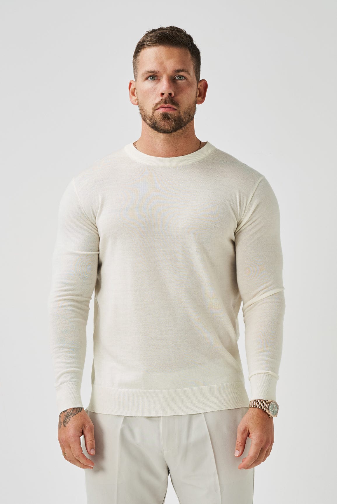 LONG SLEEVE KNIT - OFF WHITE – Legend London