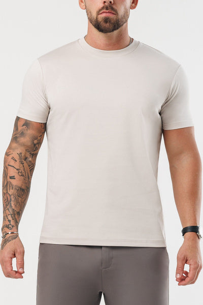 LUXE MERCERISED T-SHIRT - CREME