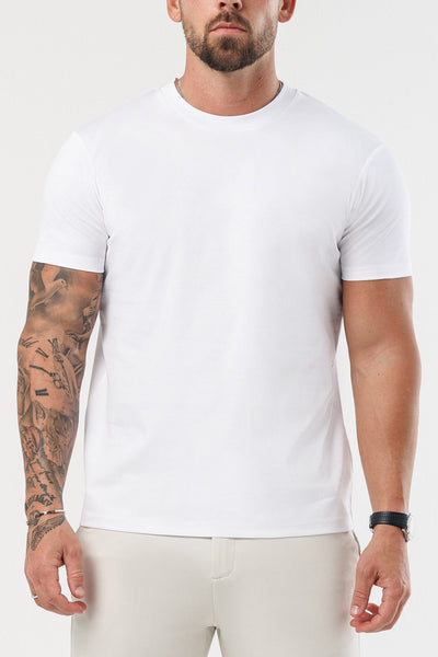 LUXE MERCERISED T-SHIRT - WHITE