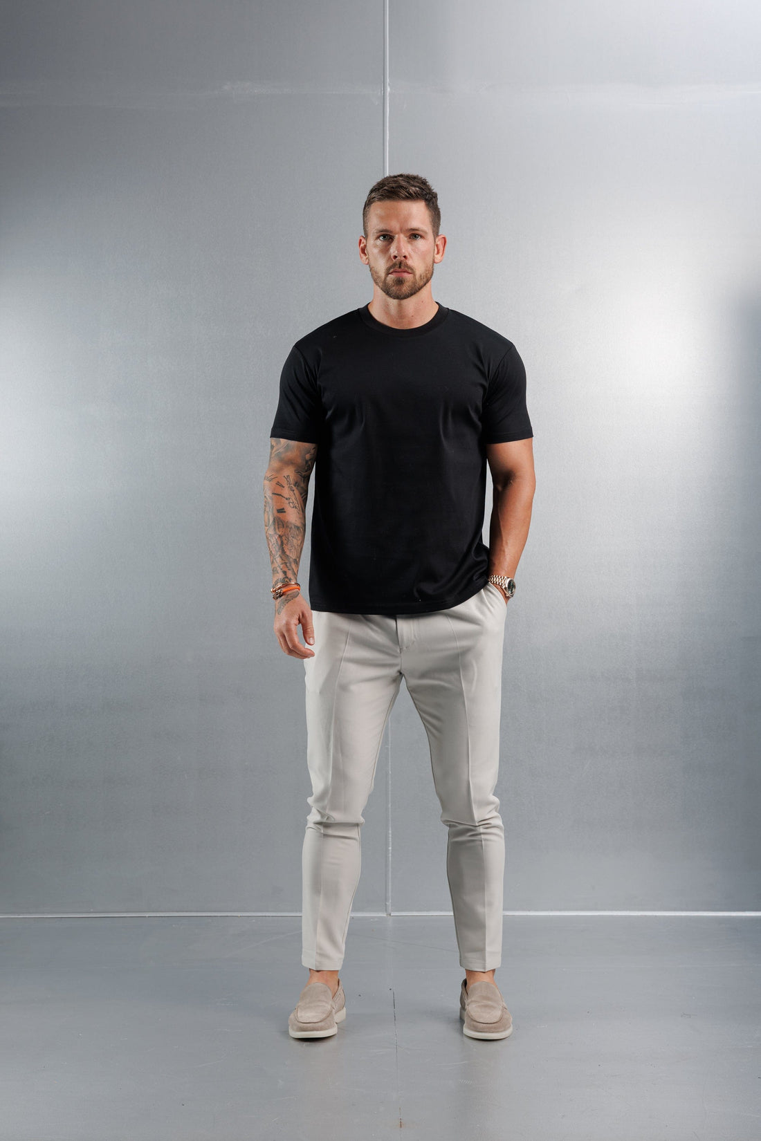 Legend London T-SHIRT MERCERISED T-SHIRT - BLACK