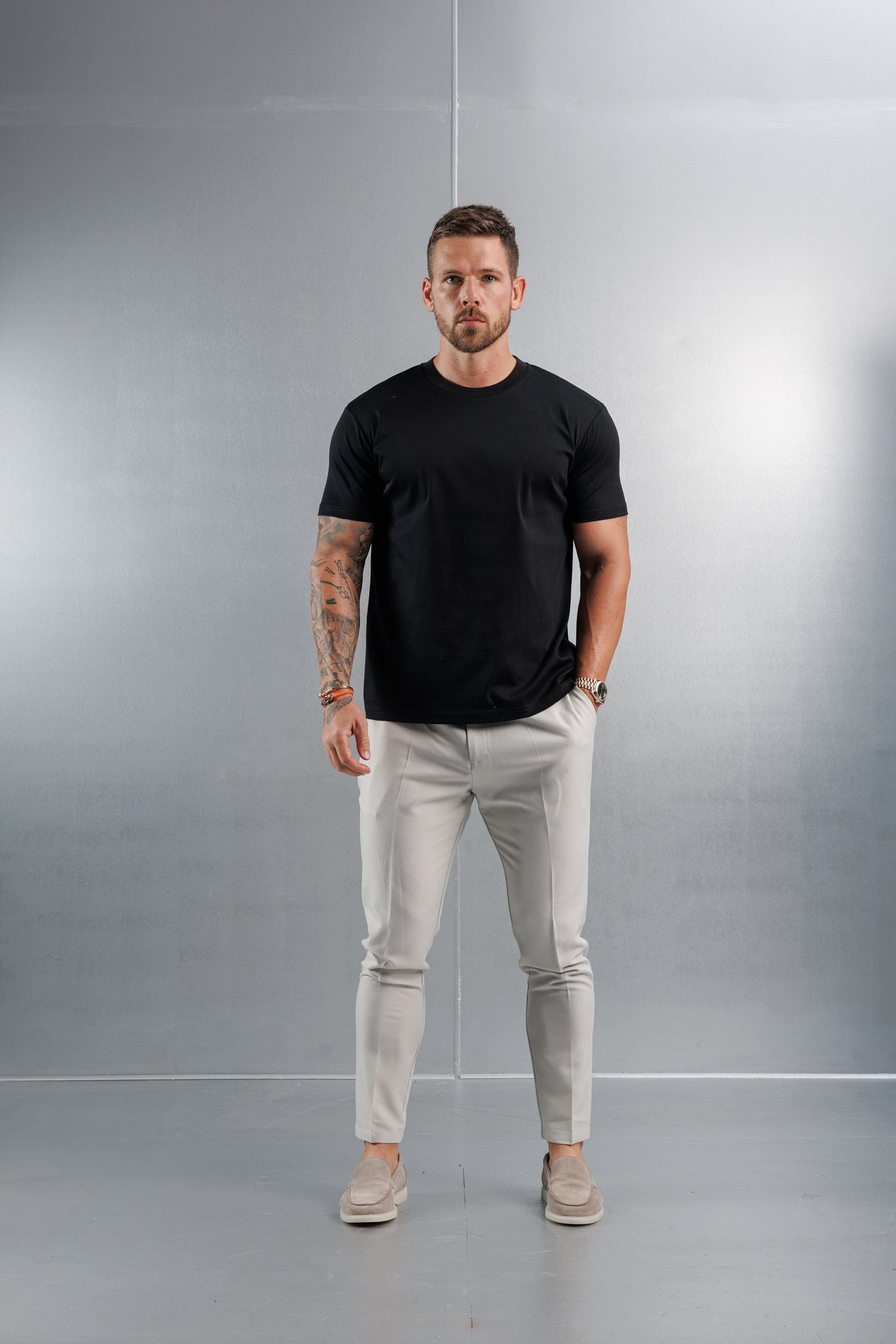 Legend London T-SHIRT MERCERISED T-SHIRT - BLACK
