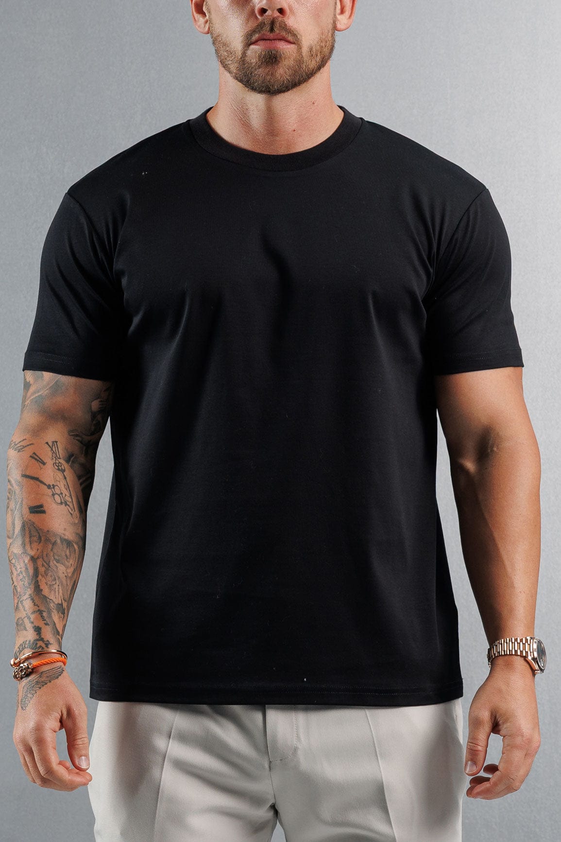 Legend London T-SHIRT MERCERISED T-SHIRT - BLACK