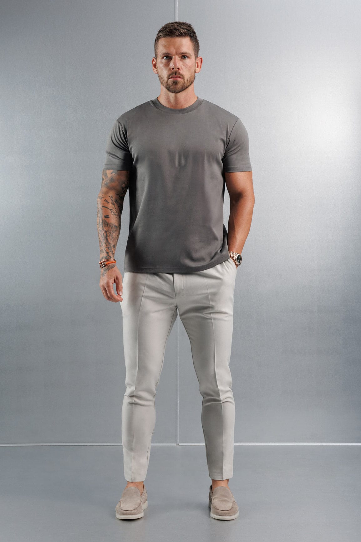 Legend London T-SHIRT MERCERISED T-SHIRT - DARK GREY