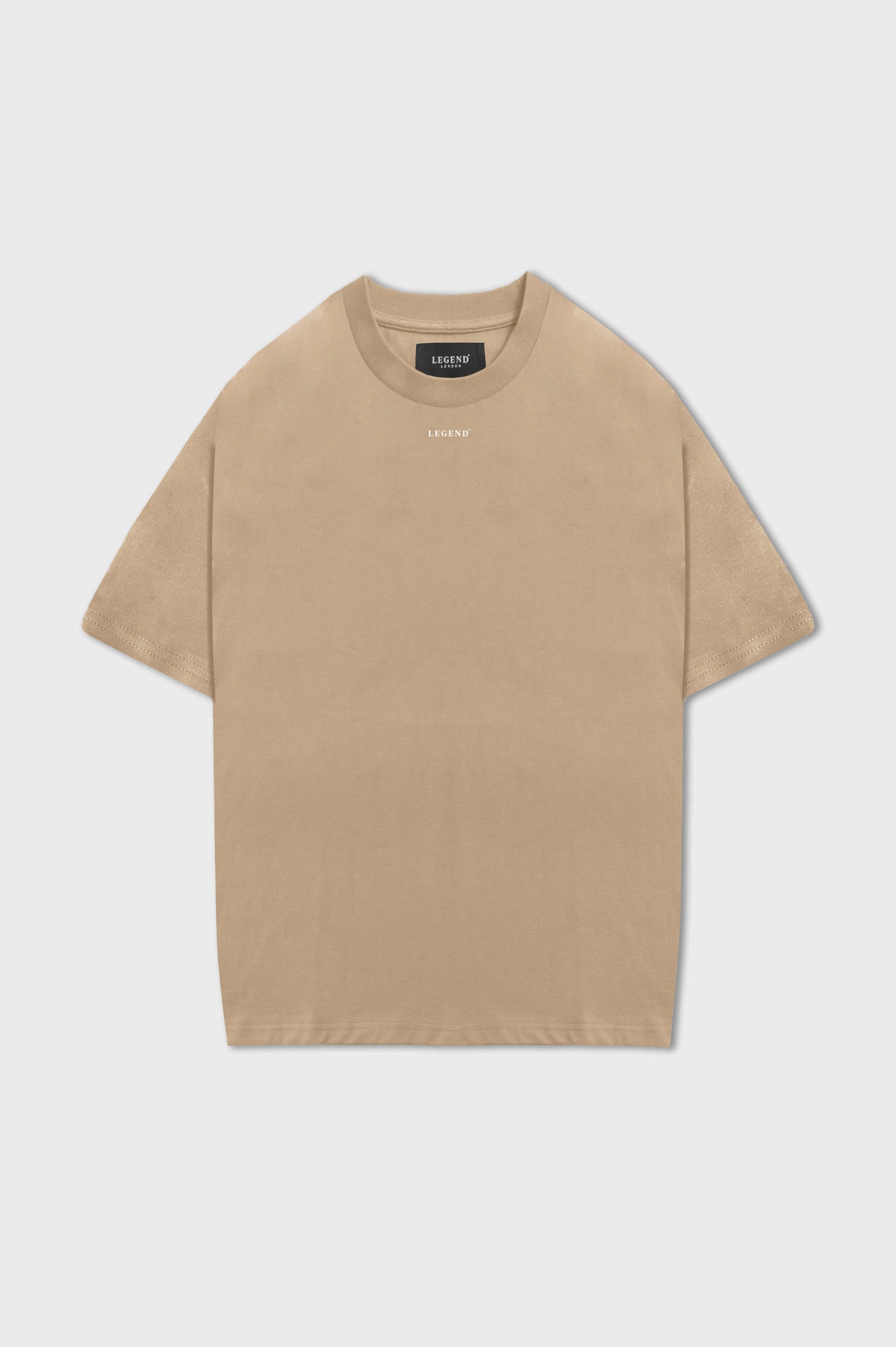 Legend London T-SHIRT MICRO LOGO OVERSIZED T-SHIRT - TAUPE BROWN