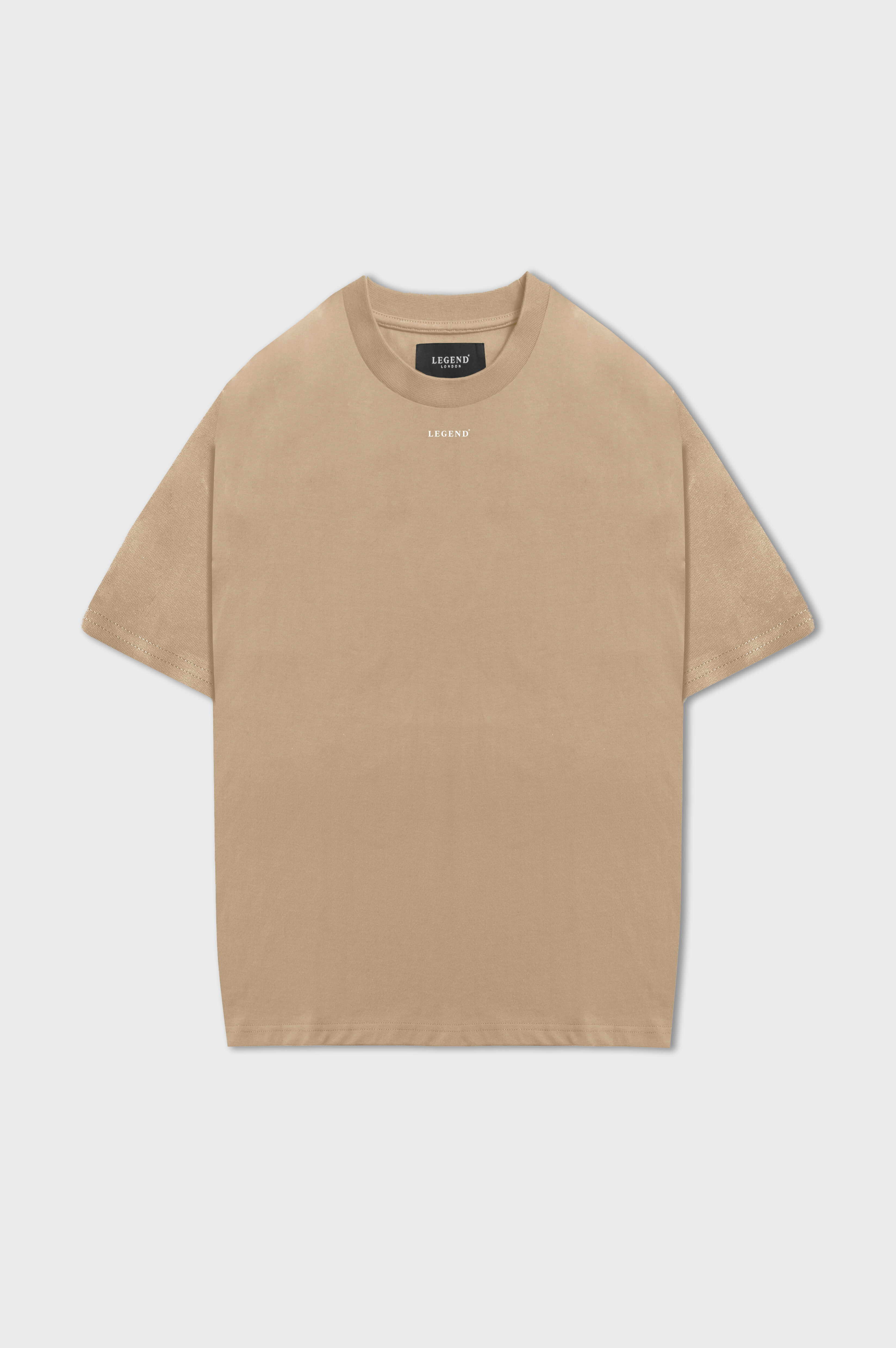 Legend London T-SHIRT MICRO LOGO OVERSIZED T-SHIRT - TAUPE BROWN
