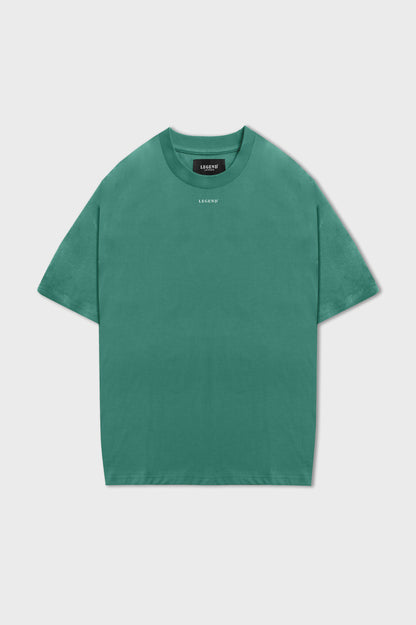 Legend London T-SHIRT MICRO LOGO OVERSIZED T-SHIRT - TREKKING GREEN