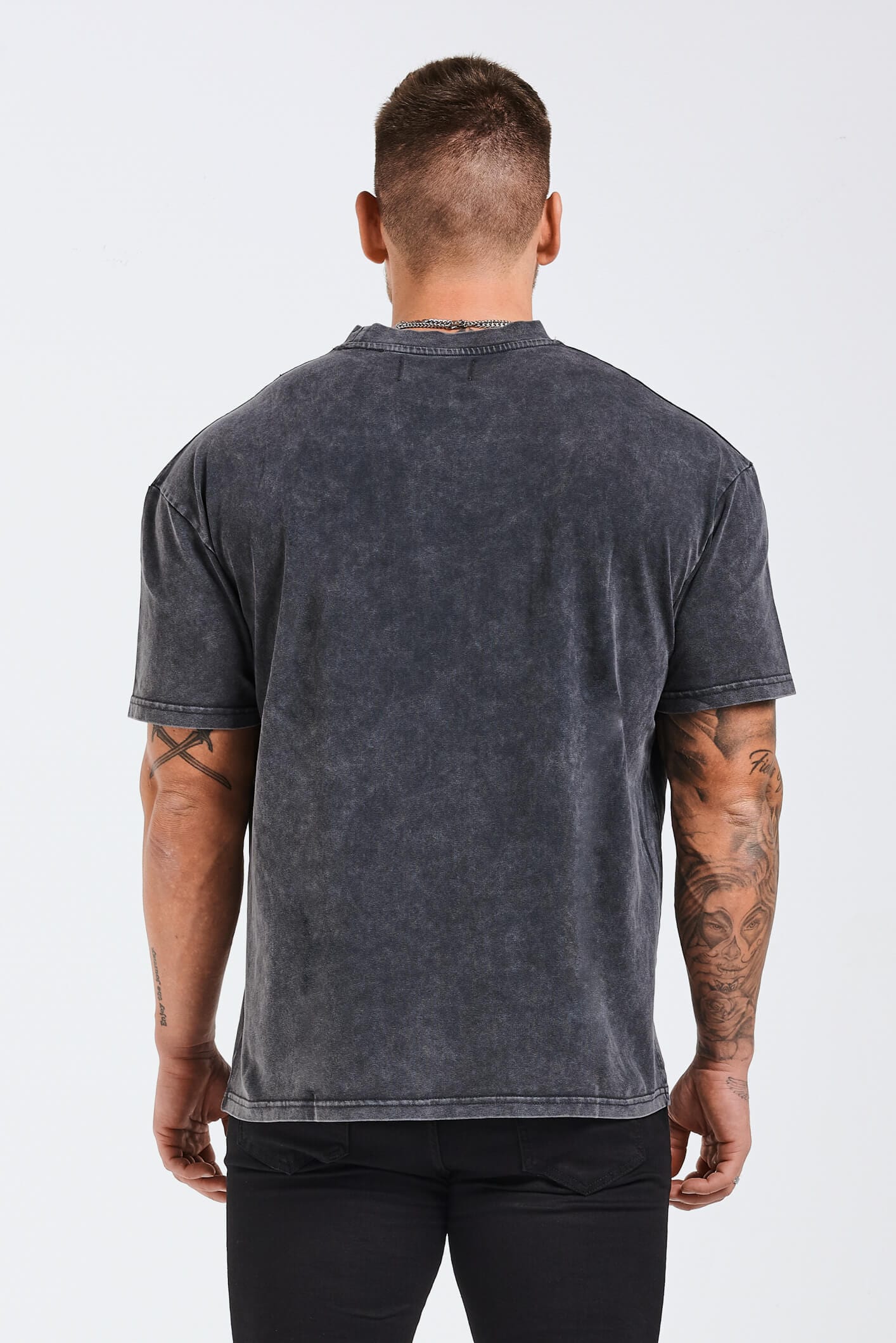 Legend London T-SHIRT OVERSIZED 3D LOGO T-SHIRT - WASHED GREY