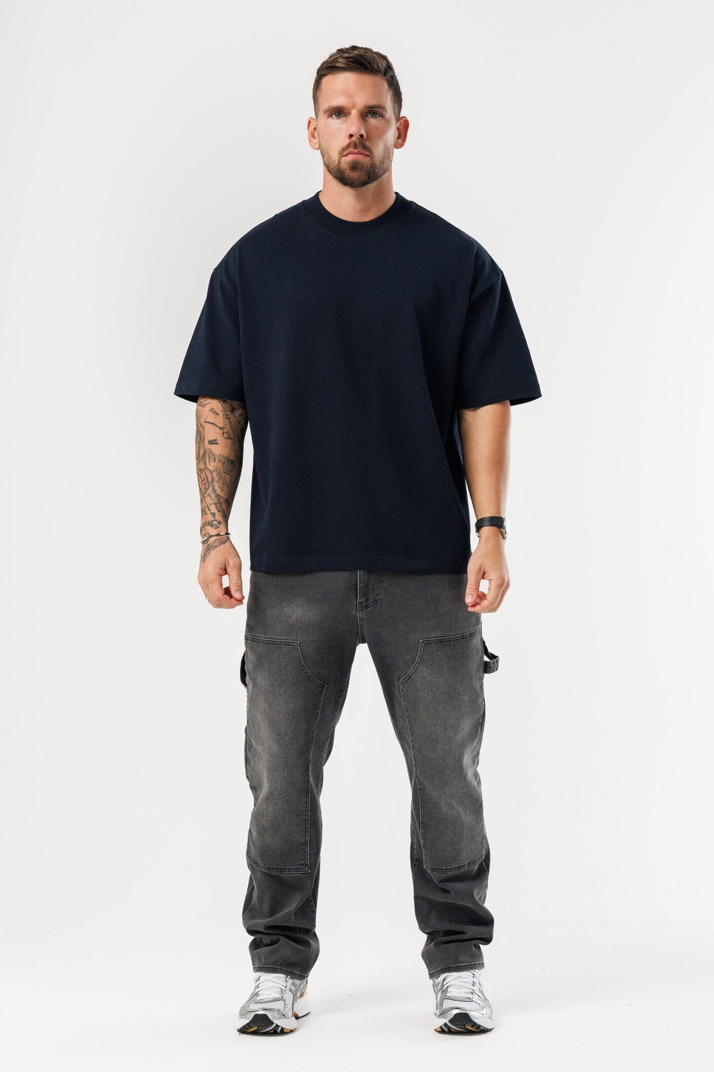OVERSIZED T-SHIRT - NAVY – Legend London
