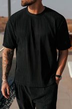 LEGEND LONDON T-SHIRT FALTEN-T-SHIRT - SCHWARZ
