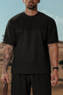 LEGEND LONDON T-SHIRT PLEATED T-SHIRT - BLACK