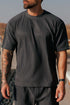 LEGEND LONDON T-SHIRT PLEATED T-SHIRT - GREY
