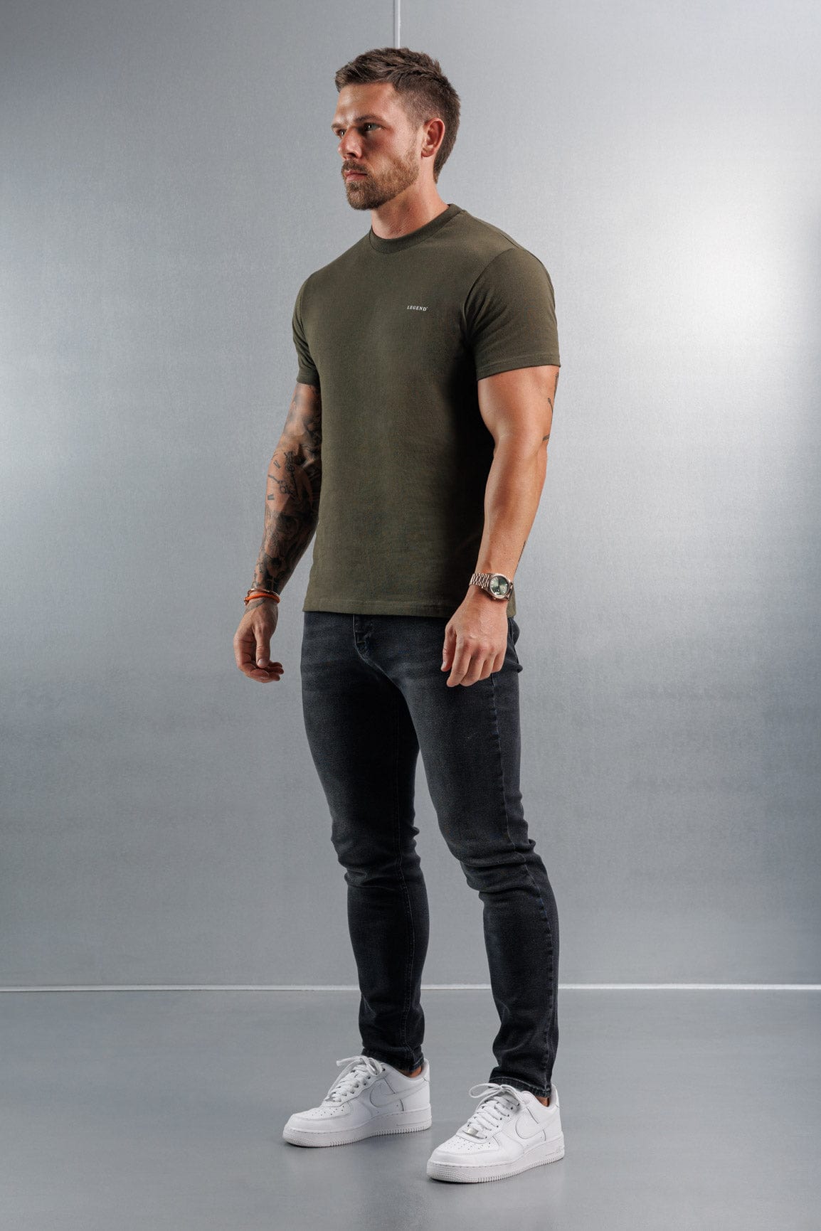 Legend London T-SHIRT PREMIUM BASICS T-SHIRT - ARMY GREEN