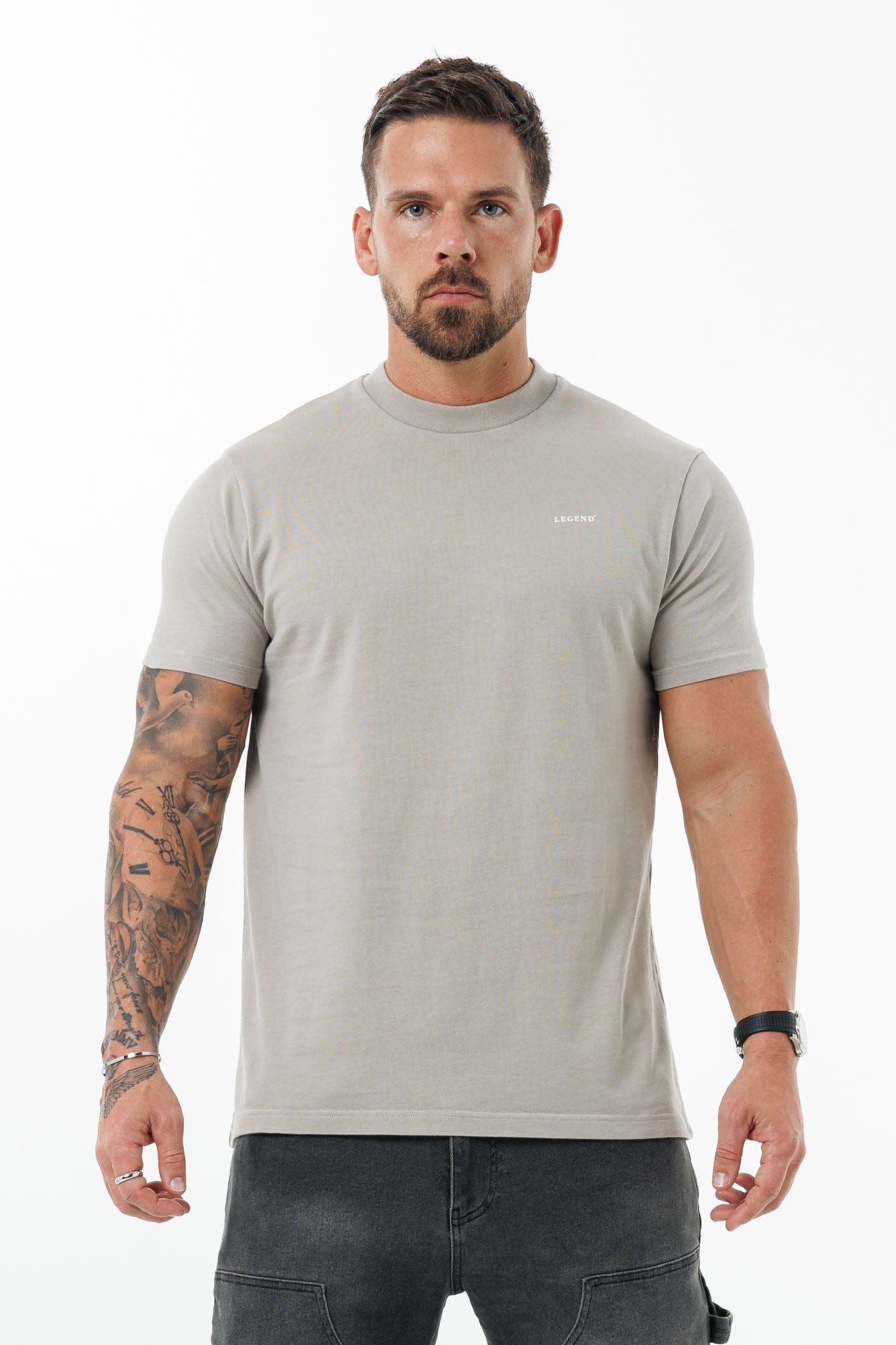 Legend London T-SHIRT PREMIUM BASICS T-SHIRT - CONCRETE