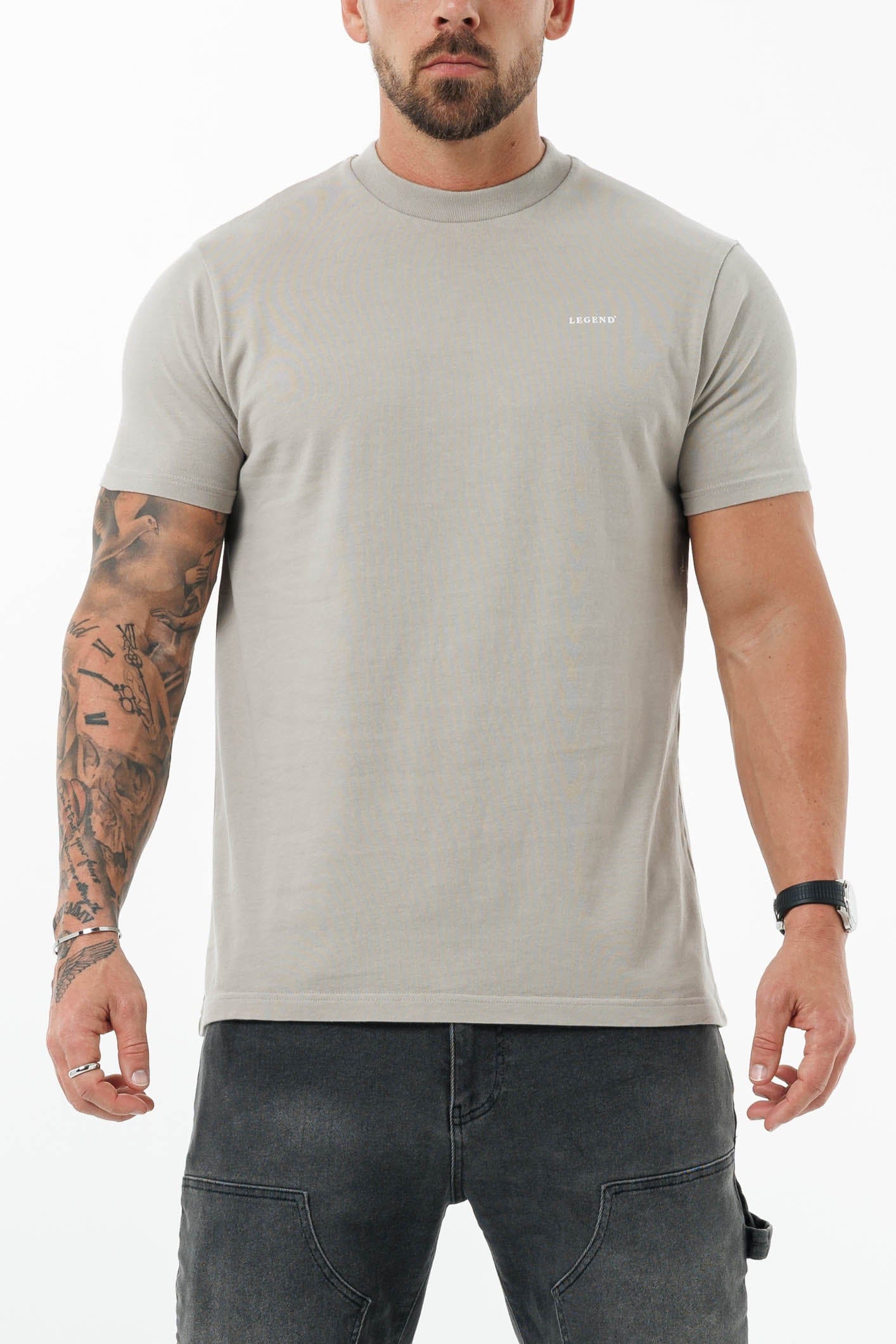 Legend London T-SHIRT PREMIUM BASICS T-SHIRT - CONCRETE