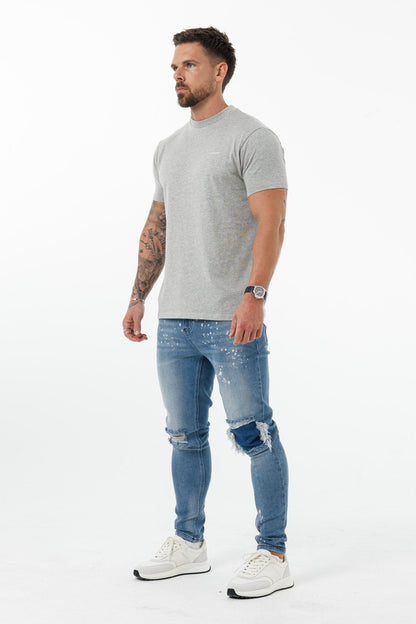 Legend London T-SHIRT PREMIUM BASICS T-SHIRT - GREY MARL