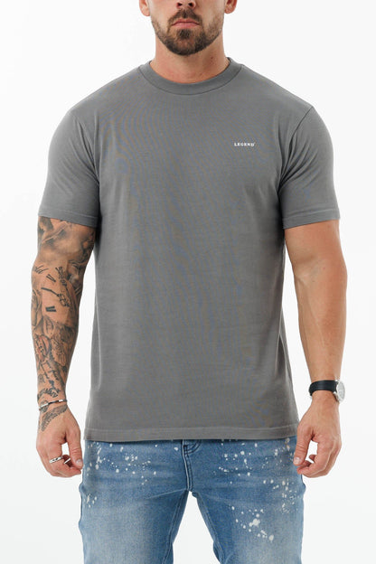 Legend London T-SHIRT PREMIUM BASICS T-SHIRT - GUNMETAL GREY