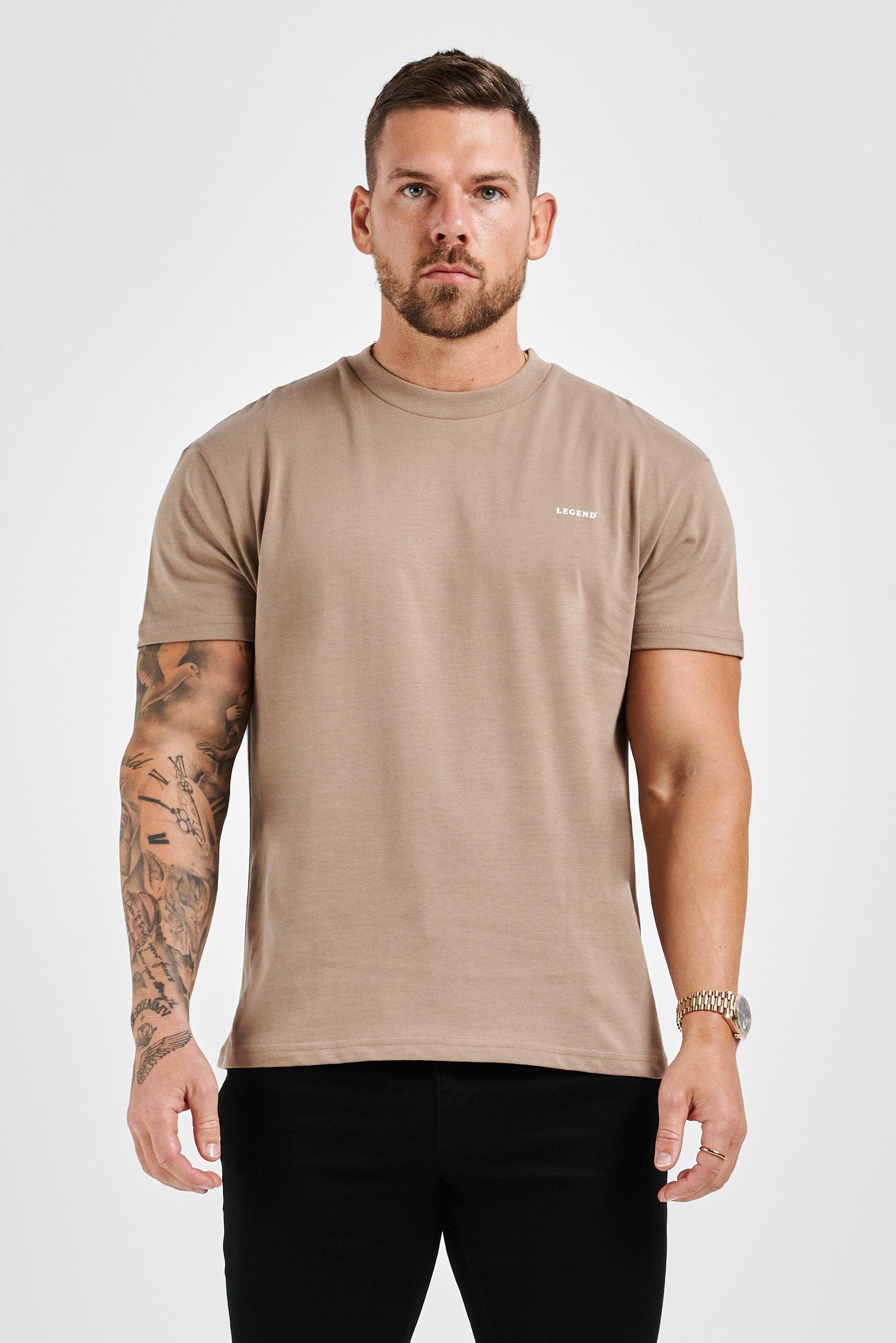 PREMIUM BASICS T-SHIRT TAUPE – Legend London