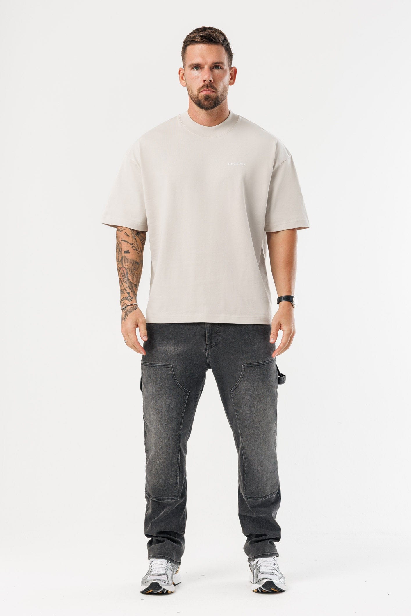 LEGEND LONDON T-SHIRT - PRINT OVERSIZED PRINT OVERSIZED T-SHIRT - BEIGE