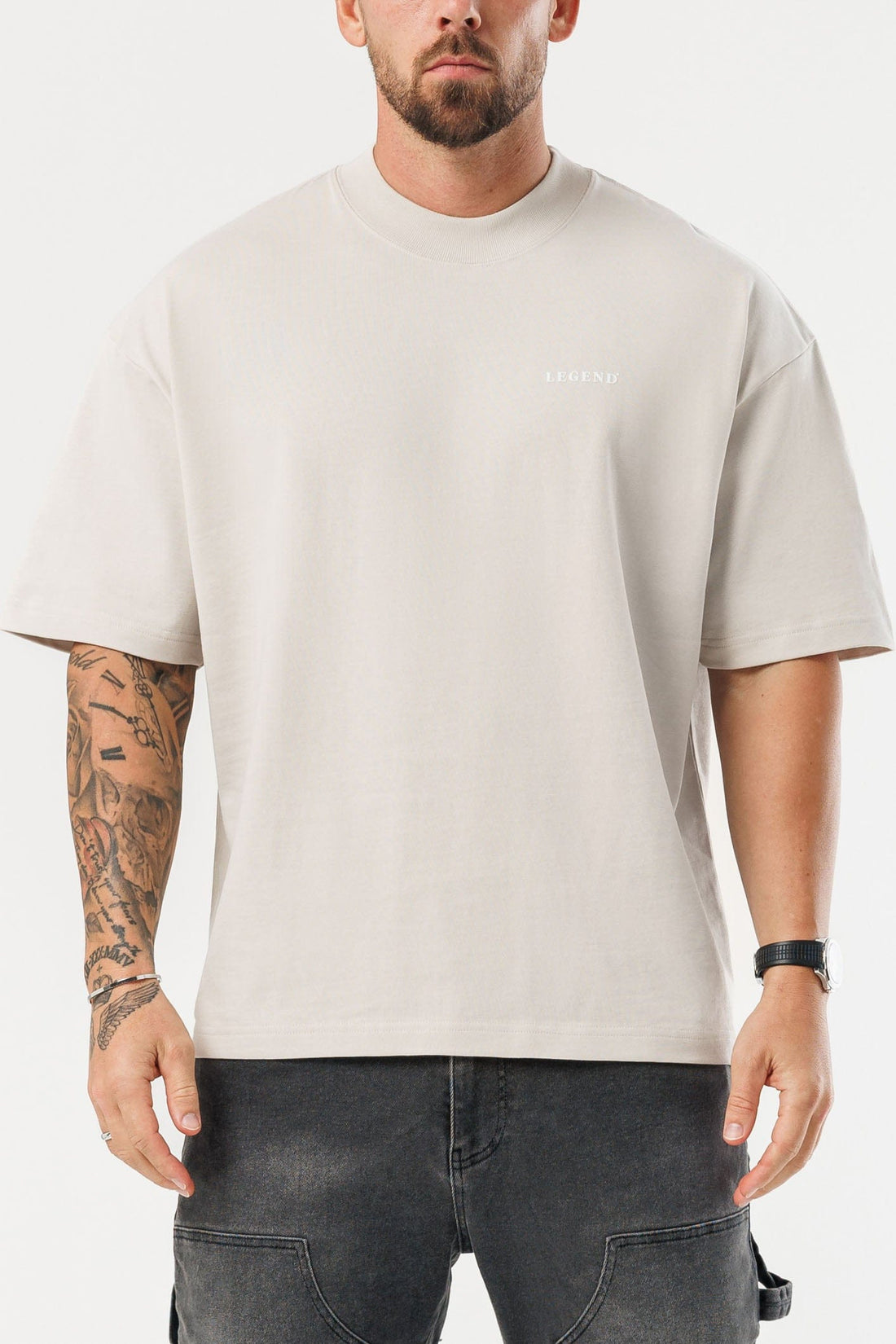 LEGEND LONDON T-SHIRT - PRINT OVERSIZED PRINT OVERSIZED T-SHIRT - BEIGE